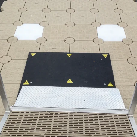 Plaque de réception pour passerelle